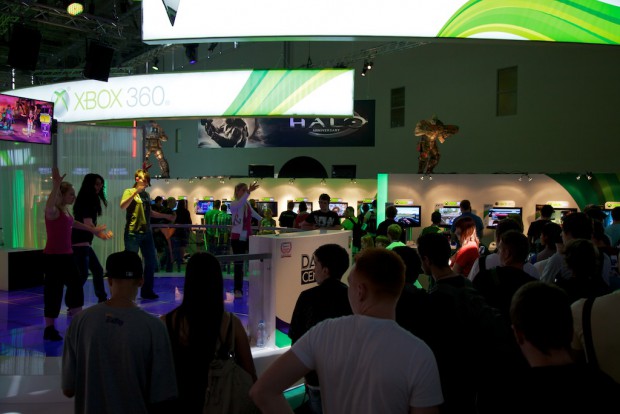 Bei Microsoft gab es hauptsächlich Kinect-Spiele und Gears of War 3. (Bild: Michael Wieczorek)